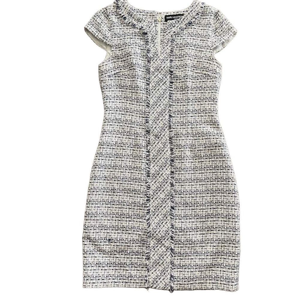 Karl Lagerfeld Paris Tweed Pencil Dress Size 4